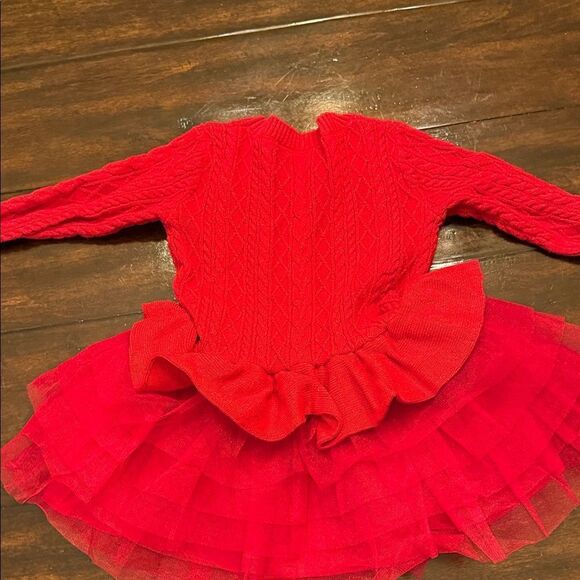 American Girl Red Ruffled Sweater Dress - Picture 6 of 6
